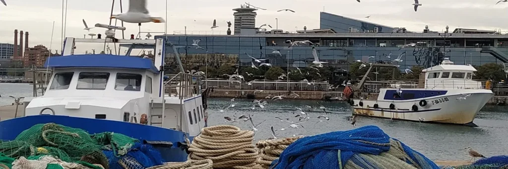 Barco en un puerto que acaba de pasar por una reparación de inversores